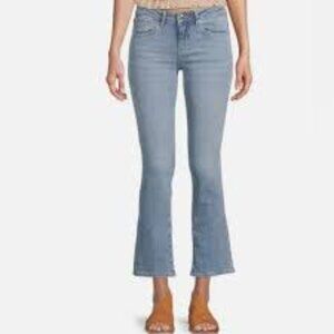Free People We the Free Medium Wash Blue Women's Jeans Rise Crop Flare Size 30